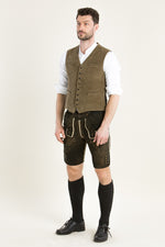 Gottseidank Trachtenweste Elias Nougat Rückansicht | Gottseidank Trachten Vest Elias nougat back view