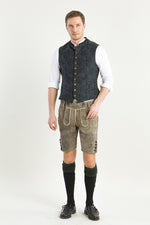 Gottseidank Trachtenweste Konstantin Nachtblau Rückansicht | Gottseidank Mens Waistcoat Konstantin Night Blue back view