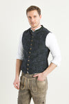 Gottseidank Trachtenweste Konstantin Nachtblau Vorderansicht | Gottseidank Mens Waistcoat Konstantin Night Blue front view