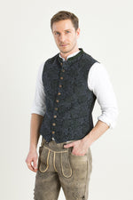 Gottseidank Trachtenweste Konstantin Nachtblau Vorderansicht | Gottseidank Mens Waistcoat Konstantin Night Blue front view
