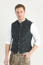 Gottseidank Trachtenweste Konstantin Nachtblau Detail | Gottseidank Mens Waistcoat Konstantin Night Blue detail