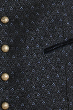 Gottseidank Trachtenweste Konstantin Petrolblau Detail | Gottseidank Mens Waistcoat Konstantin Petrol Blue detail