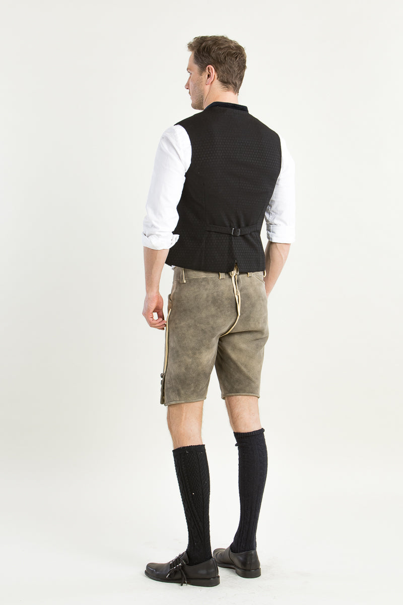 Gottseidank Trachtenweste Konstantin Petrolblau Detail | Gottseidank Mens Waistcoat Konstantin Petrol Blue detail