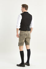 Gottseidank Trachtenweste Konstantin Petrolblau Detail | Gottseidank Mens Waistcoat Konstantin Petrol Blue detail
