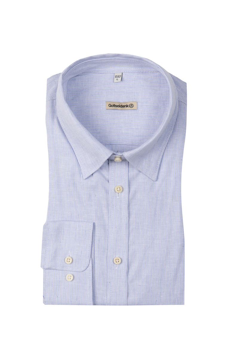 Gottseidank Kragenhemd Eddy babyblau Vorderansicht | Gottseidank collar shirt Eddy baby blue front view