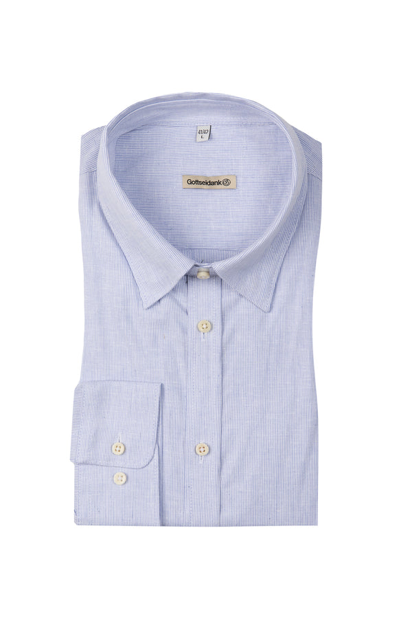 Gottseidank Kragenhemd Eddy babyblau Vorderansicht | Gottseidank collar shirt Eddy baby blue front view
