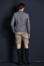 Gottseidank Trachtenjanker Helmut Zinngrau Detail | Gottseidank traditional jacket Helmut pewter grey detail