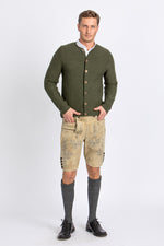 Gottseidank Strickjanker Aloisius bronzegrün Detail | Gottseidank Knit Jacket Aloisius bronze green detail