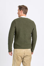 Gottseidank Strickjanker Aloisius bronzegrün Detail | Gottseidank Knit Jacket Aloisius bronze green detail