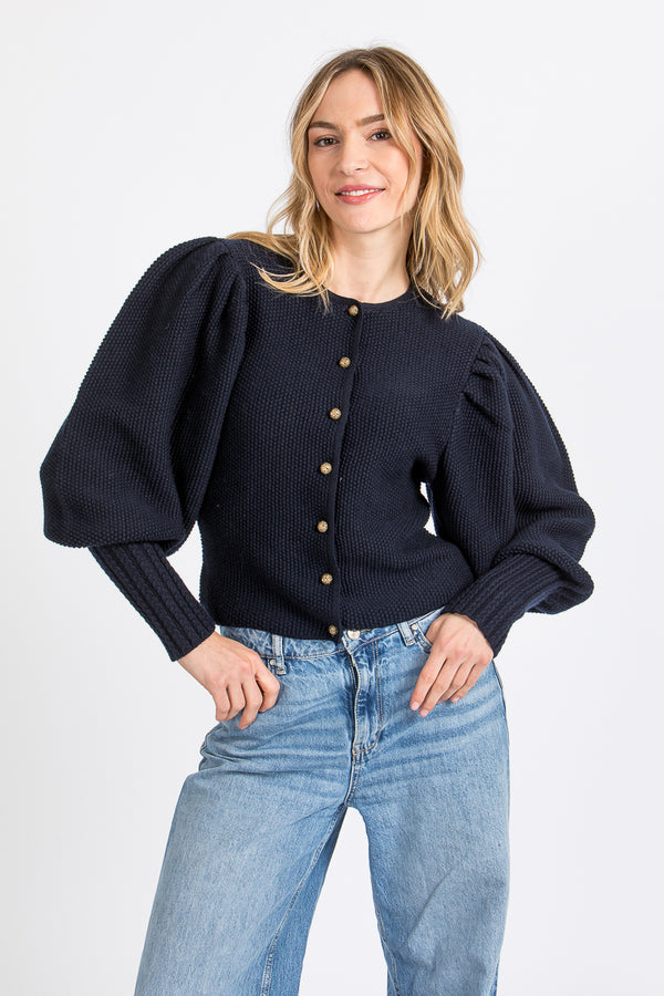 Gottseidank Strickjacke Gisela marine Detail | Gottseidank knit jacket Gisela navy detail