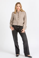 Gottseidank Strickjanker Lea Rahm Getragen | Gottseidank knit jacket Lea Cream worn