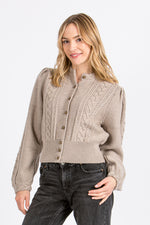 Gottseidank Strickjanker Lea Rahm Vorderansicht | Gottseidank knit jacket Lea Cream front view