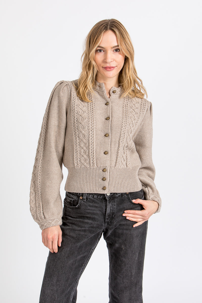 Gottseidank Strickjanker Lea Rahm Detail | Gottseidank knit jacket Lea Cream detail