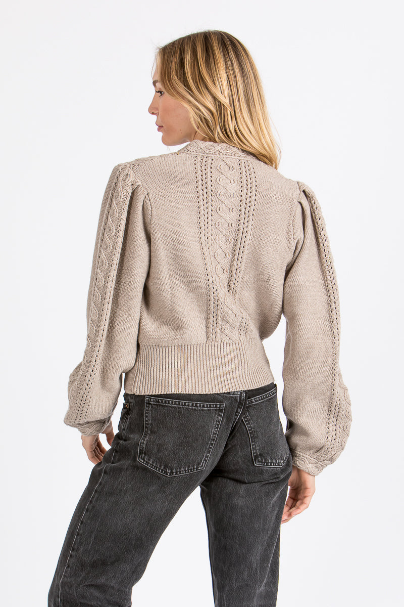 Gottseidank Strickjanker Lea Rahm Getragen | Gottseidank knit jacket Lea Cream worn