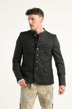 Gottseidank Trachtenjanker Helmut Flaschengrün Detail | Gottseidank traditional jacket Helmut bottle green detail
