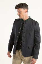 Gottseidank Trachtenjanker Helmut lakritz Detail | Gottseidank traditional jacket Helmut licorice detail