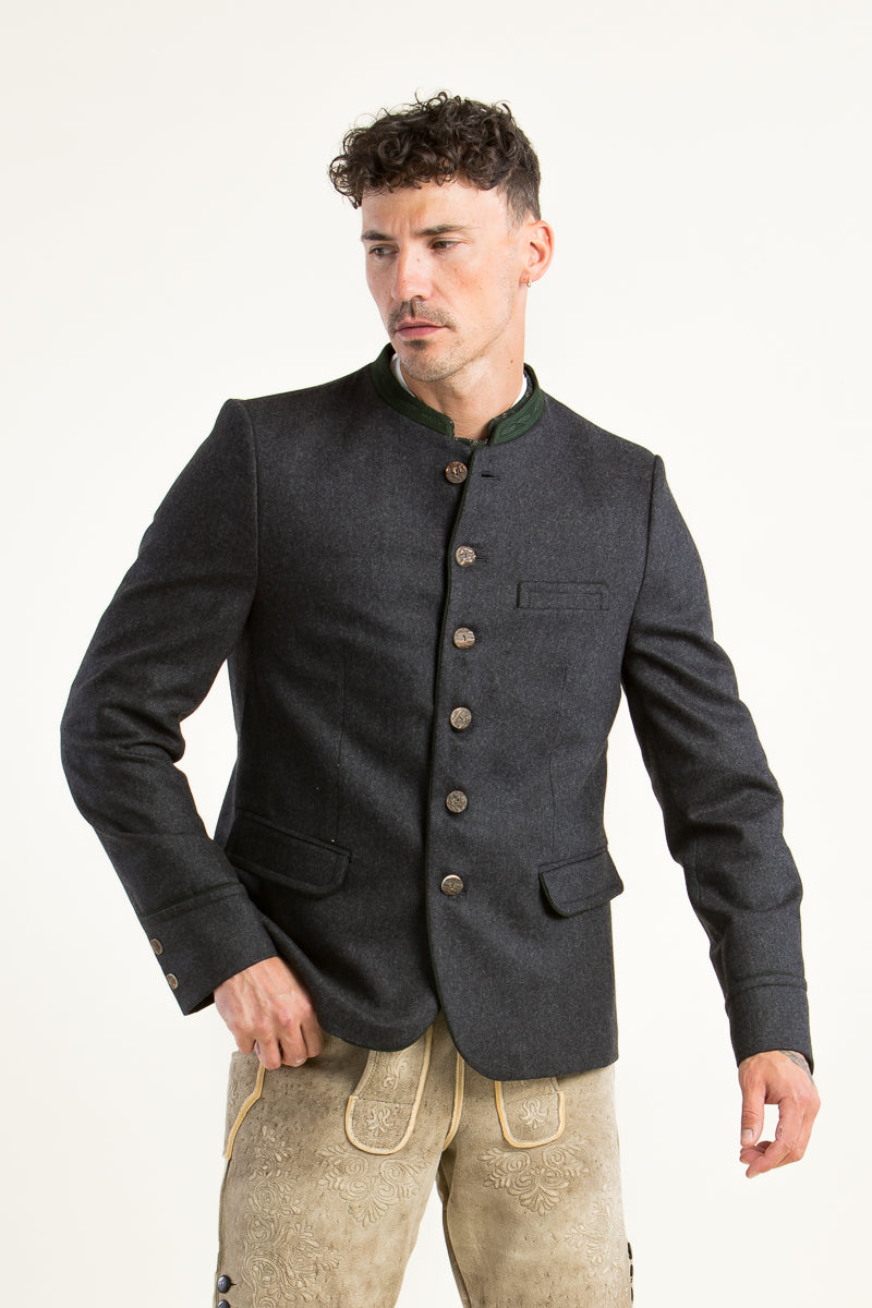 Gottseidank Trachtenjanker Helmut lakritz Getragen | Gottseidank traditional jacket Helmut licorice worn