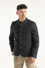 Gottseidank Trachtenjanker Helmut lakritz Vorderansicht | Gottseidank traditional jacket Helmut licorice front view