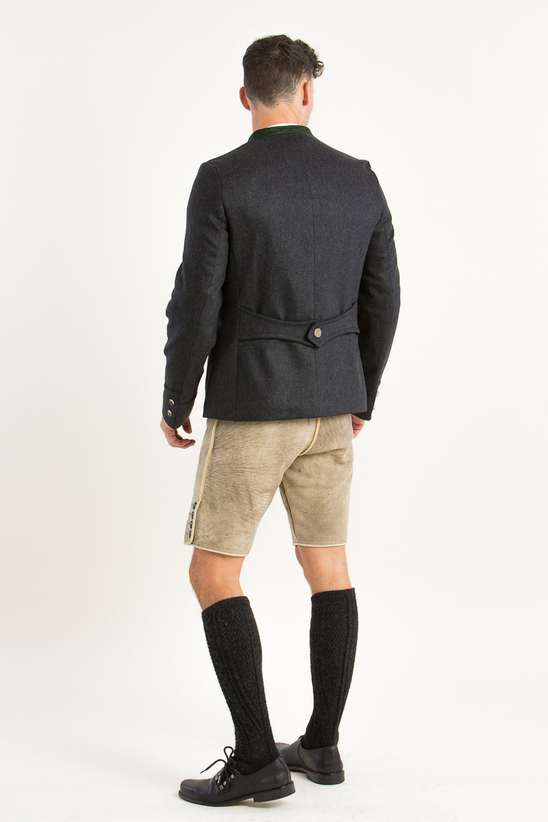 Gottseidank Trachtenjanker Helmut lakritz Detail | Gottseidank traditional jacket Helmut licorice detail