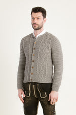 Gottseidank Strickjanker Anton birke Detail | Gottseidank knit jacket Anton birch beige detail