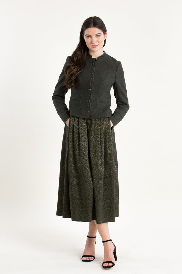 Gottseidank Trachtenjanker Barbara Jagdgrün Detail | Gottseidank Traditional Jacket Barbara hunter green detail