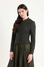 Gottseidank Trachtenjanker Barbara Jagdgrün Vorderansicht | Gottseidank Traditional Jacket Barbara hunter green front view