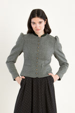 Gottseidank Trachtenjanker Belinda Antikgrau Vorderansicht | Gottseidank Traditional Jacket Belinda antique grey front view