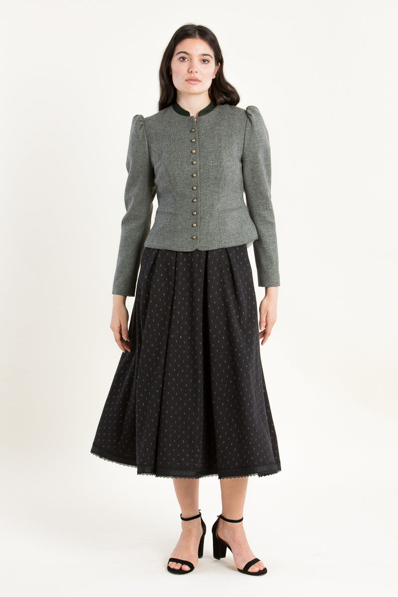 Gottseidank Trachtenjanker Belinda Antikgrau Detail | Gottseidank Traditional Jacket Belinda antique grey detail