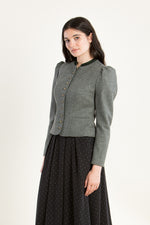 Gottseidank Trachtenjanker Belinda Antikgrau Rückansicht | Gottseidank Traditional Jacket Belinda antique grey back view