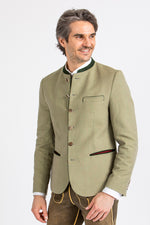 Gottseidank Trachtenjanker Ferdinand Lindengrün Detail | Gottseidank traditional jacket Ferdinand linden green detail