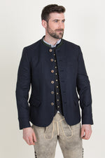 Gottseidank Trachtenjanker Helmut Schwarzblau Detail | Gottseidank loden jacket Helmut black-blue detail