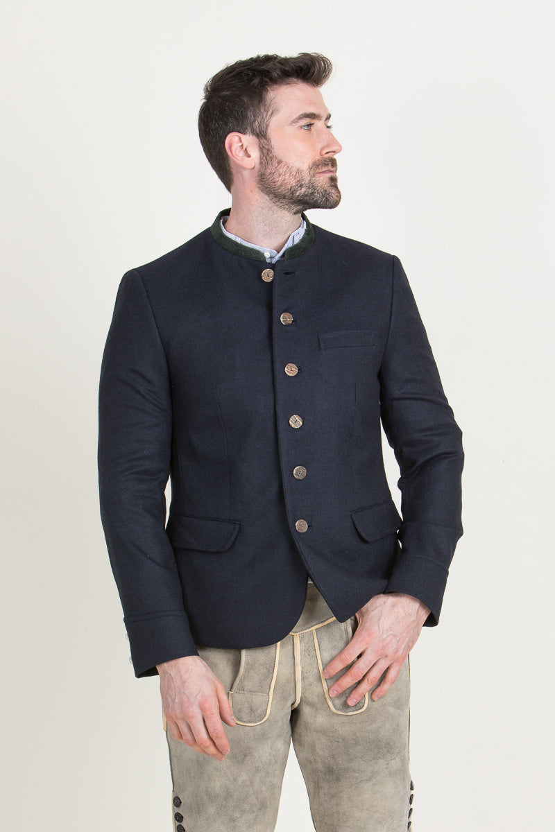 Gottseidank Trachtenjanker Helmut Schwarzblau Detail | Gottseidank loden jacket Helmut black-blue detail