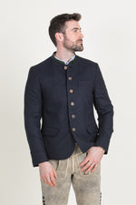Gottseidank Trachtenjanker Helmut Schwarzblau Detail | Gottseidank loden jacket Helmut black-blue detail