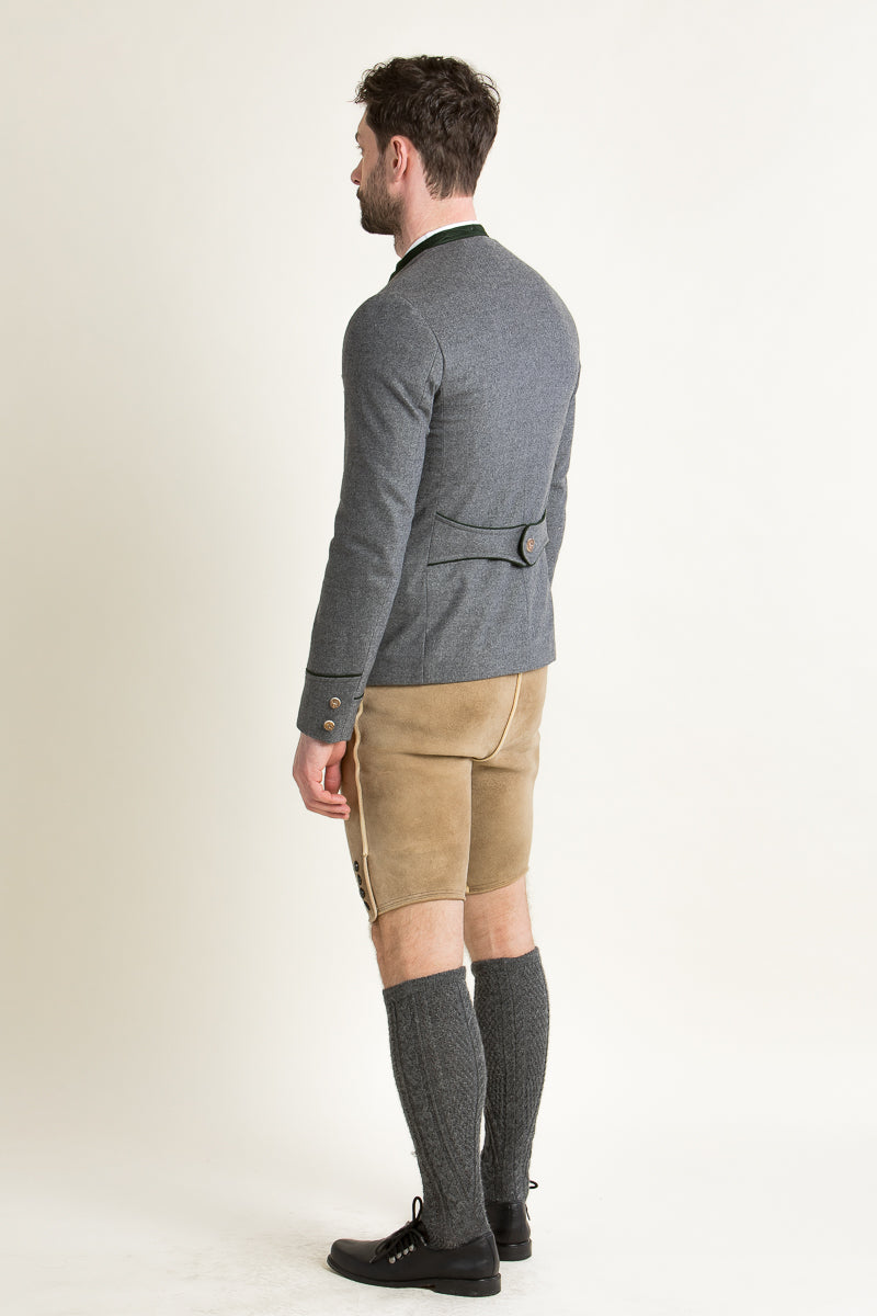 Gottseidank Trachtenjanker Helmut Zinngrau Detail | Gottseidank traditional jacket Helmut pewter grey detail
