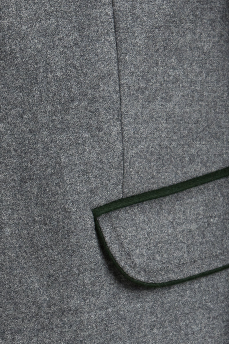 Gottseidank Trachtenjanker Helmut Zinngrau Getragen | Gottseidank traditional jacket Helmut pewter grey worn