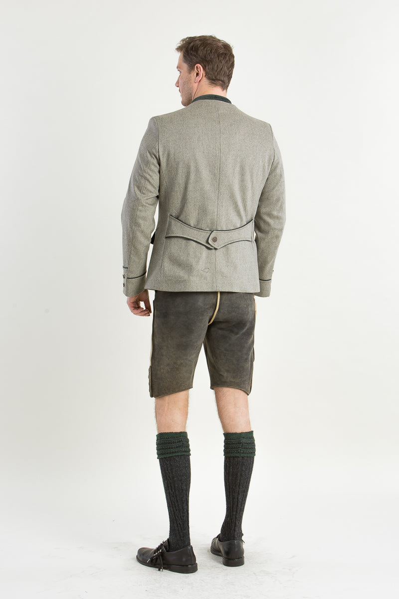 Gottseidank Trachtenjanker Helmut Desert Sage Detail | Gottseidank Mens Traditional Jacket Helmut Desert Sage detail