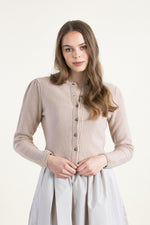 Gottseidank Strickjanker Mirl nude Vorderansicht | Gottseidank Knit Jacket Mirl nude front view