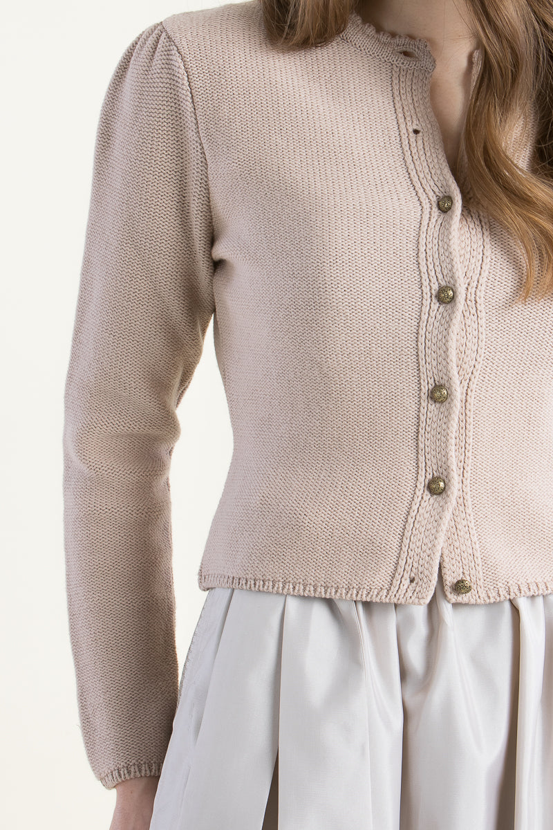 Gottseidank Strickjanker Mirl nude Detail | Gottseidank Knit Jacket Mirl nude detail