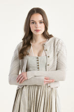 Gottseidank Strickjanker Ophelia champagner Detail | Gottseidank knit jacket Ophelia champagne detail