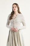 Gottseidank Strickjanker Ophelia champagner Vorderansicht | Gottseidank knit jacket Ophelia champagne front view