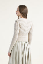 Gottseidank Strickjanker Ophelia champagner Getragen | Gottseidank knit jacket Ophelia champagne worn
