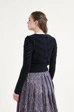 Gottseidank Strickjanker Ophelia marine Getragen | Gottseidank knit jacket Ophelia navy worn
