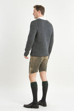 Gottseidank Strickjanker Toni asphalt Vorderansicht | Gottseidank knitted janker Toni asphalt front view