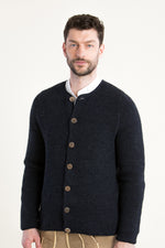 Gottseidank Strickjanker Toni carbonblau Vorderansicht | Gottseidank knit jacket Toni carbon blue front view