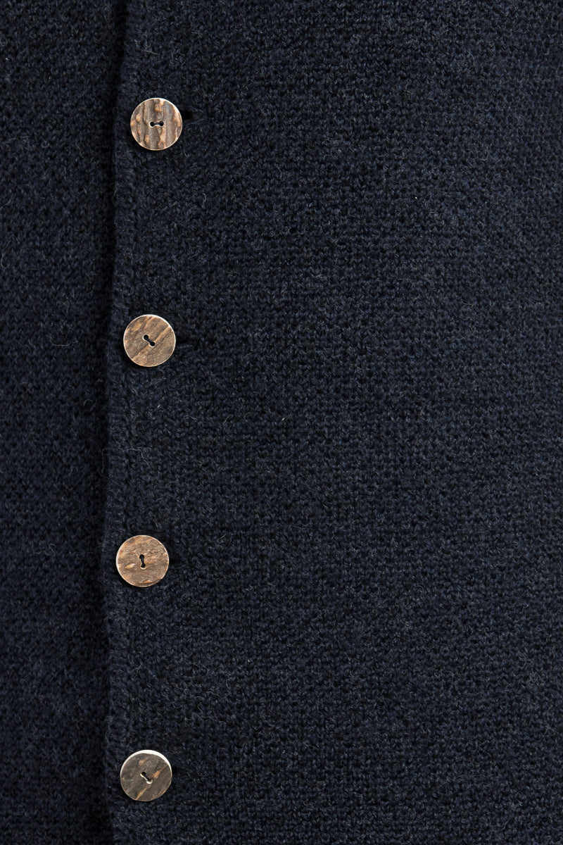 Gottseidank Strickjanker Toni carbonblau Getragen | Gottseidank knit jacket Toni carbon blue worn