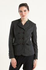 Gottseidank Trachtenjanker Wally anthrazit Vorderansicht | Gottseidank Tracht jacket Wally anthracite front view