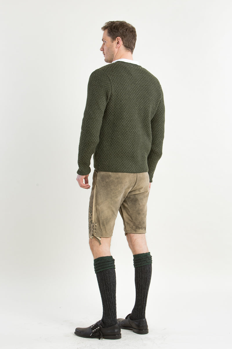 Gottseidank Strickjanker Xaver bronze Detail Knopfleiste | Gottseidank Xaver knitted janker bronze button placket detail