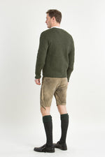 Gottseidank Strickjanker Xaver bronze Detail Knopfleiste | Gottseidank Xaver knitted janker bronze button placket detail