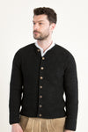 Gottseidank Strickjanker Xaver kaviarschwarz Vorderansicht | Gottseidank Xaver knitted janker caviar black front view