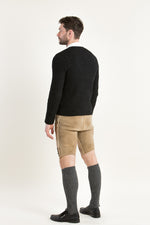 Gottseidank Strickjanker Xaver kaviarschwarz Detail Knopfleiste | Gottseidank Xaver knitted janker caviar black button placket detail